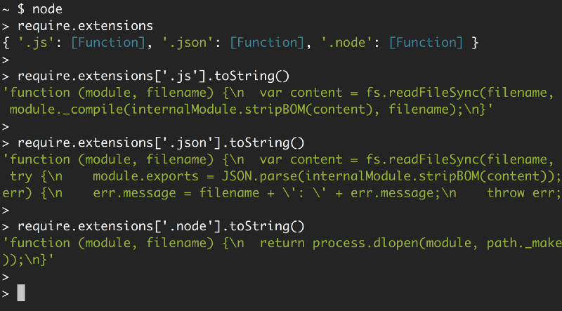require.extensions